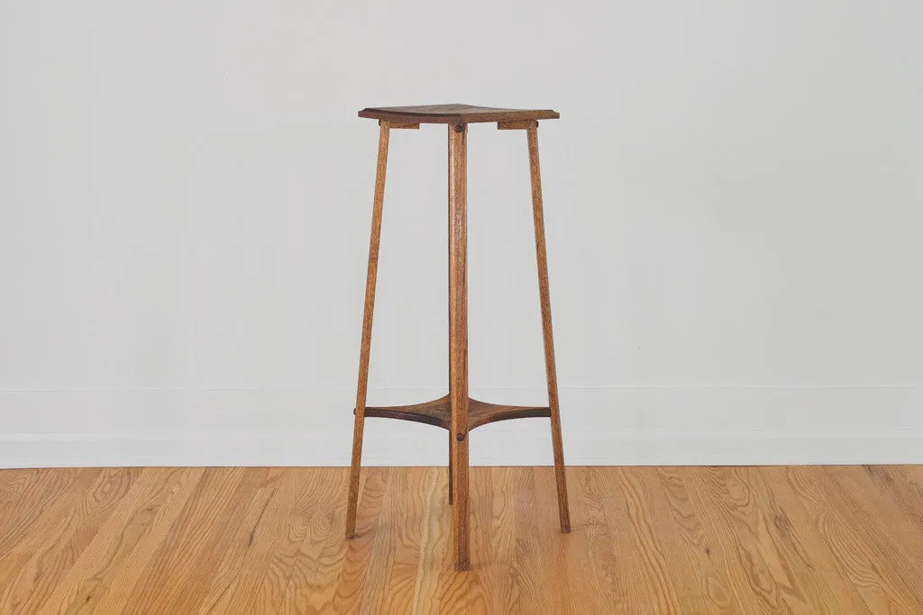 Vintage Oak Plant Stand