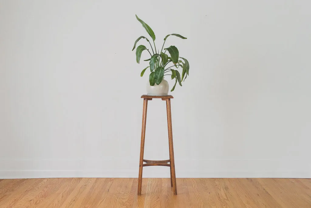 Vintage Oak Plant Stand