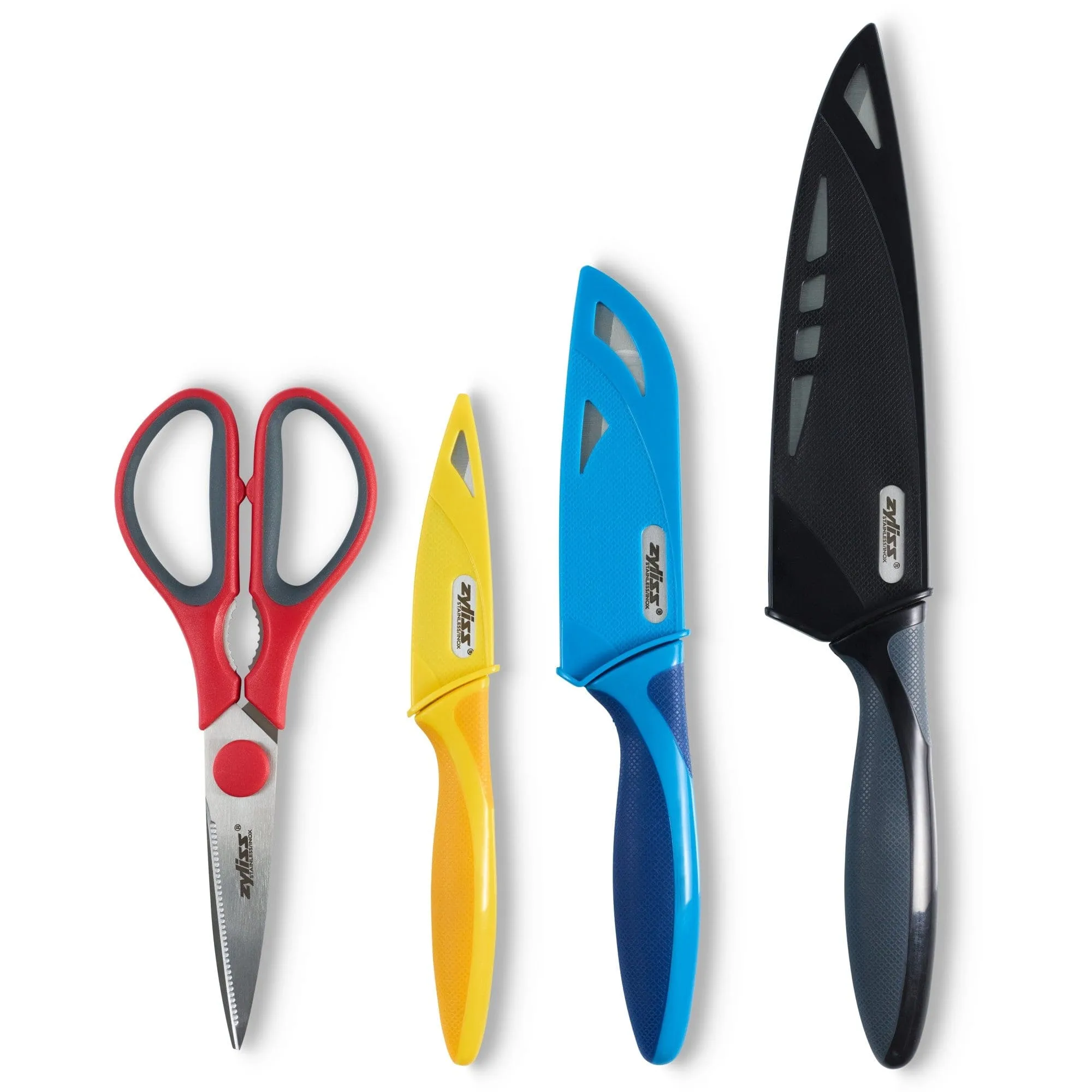 Zyliss 4 Piece Knife and Scissor Starter Value Set